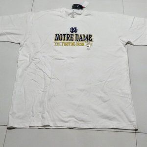 Notre Dame Fighting Irish Mens 5XLT Crew Neck T-Shirt White NWT